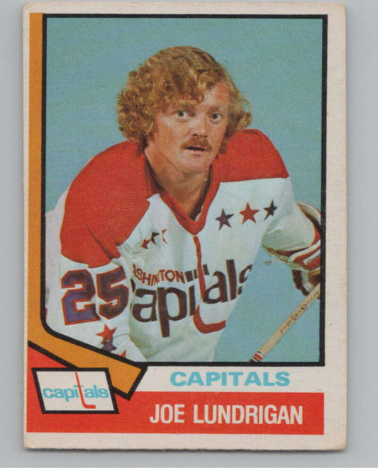 1974-75 O-Pee-Chee #277 Joe Lundrigan NHL RC Rookie Capitals  V103417 Image 1