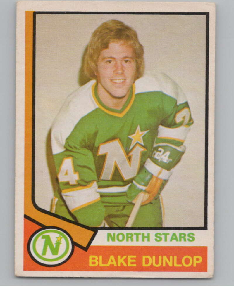 1974-75 O-Pee-Chee #308 Blake Dunlop NHL RC Rookie North Stars  V103423 Image 1