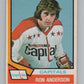 1974-75 O-Pee-Chee #314 Ron Anderson NHL RC Rookie Capitals  V103426 Image 1