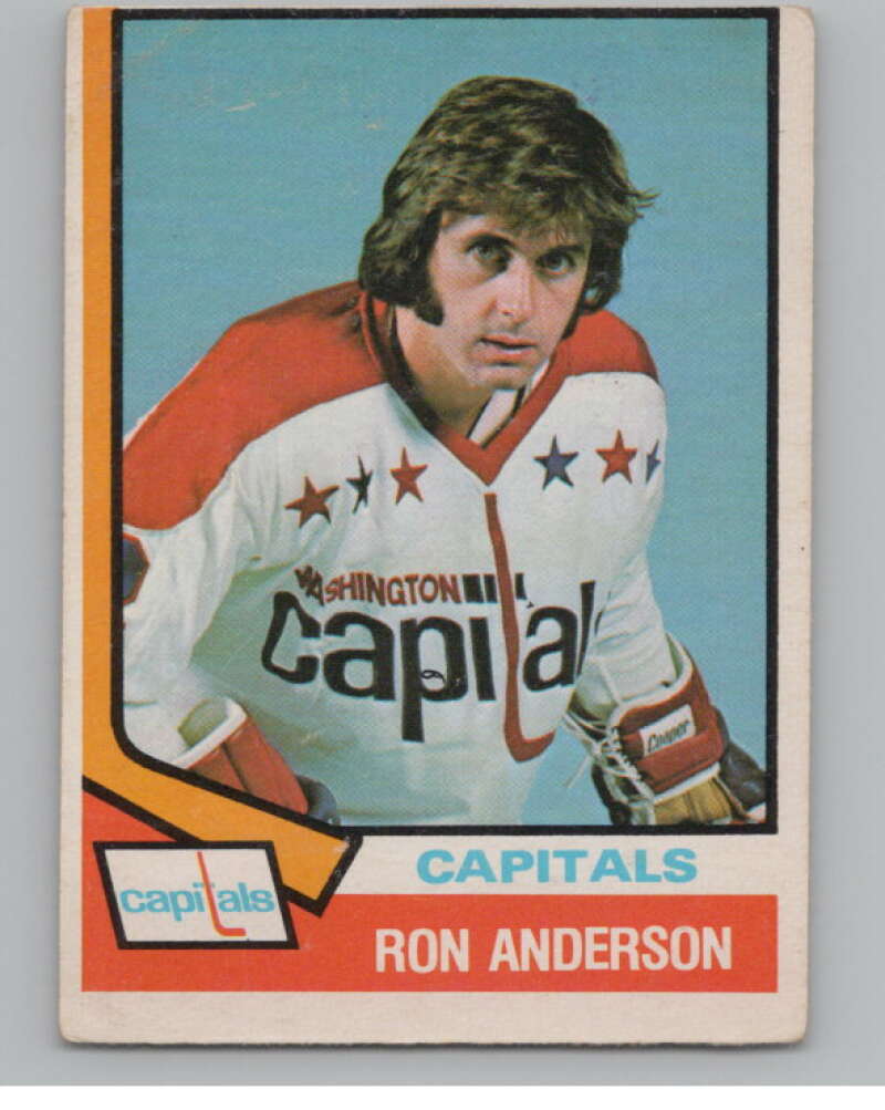 1974-75 O-Pee-Chee #314 Ron Anderson NHL RC Rookie Capitals  V103426 Image 1