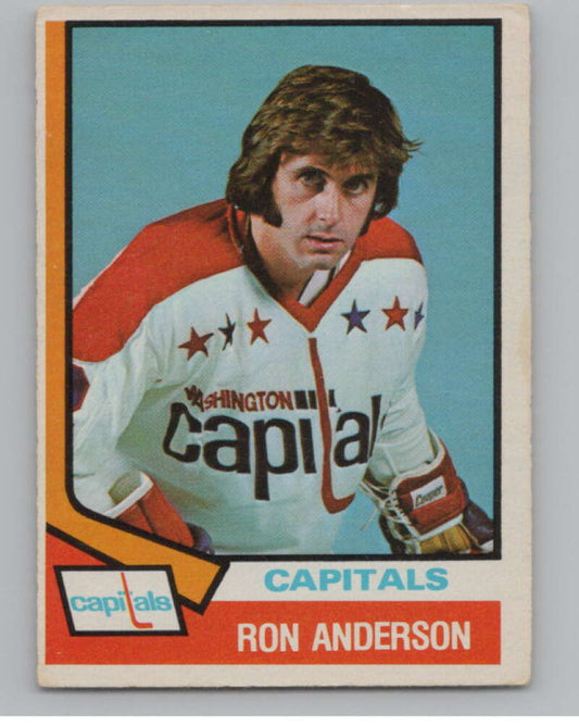 1974-75 O-Pee-Chee #314 Ron Anderson NHL RC Rookie Capitals  V103427 Image 1