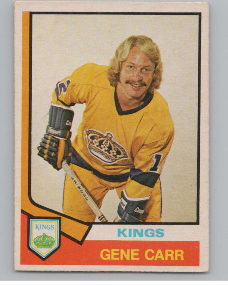 1974-75 O-Pee-Chee #320 Gene Carr NHL RC Rookie Los Angeles Kings  V103430 Image 1