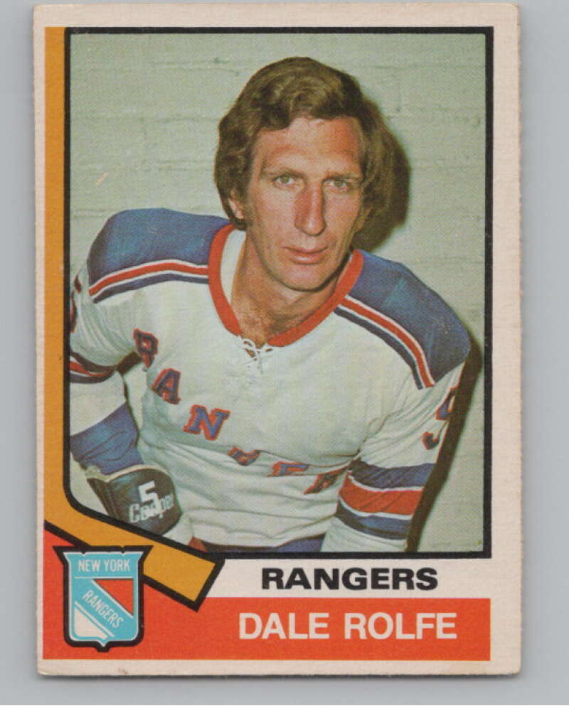 1974-75 O-Pee-Chee #341 Dale Rolfe NHL New York Rangers  V103436 Image 1