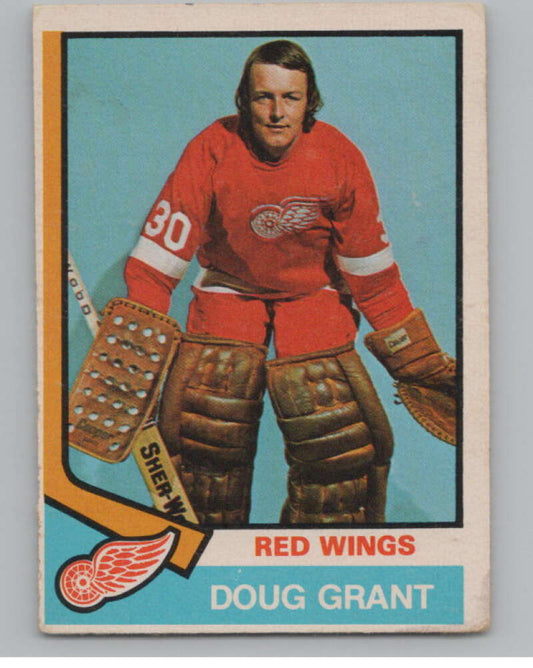 1974-75 O-Pee-Chee #347 Doug Grant NHL RC Rookie Detroit Red Wings  V103437 Image 1