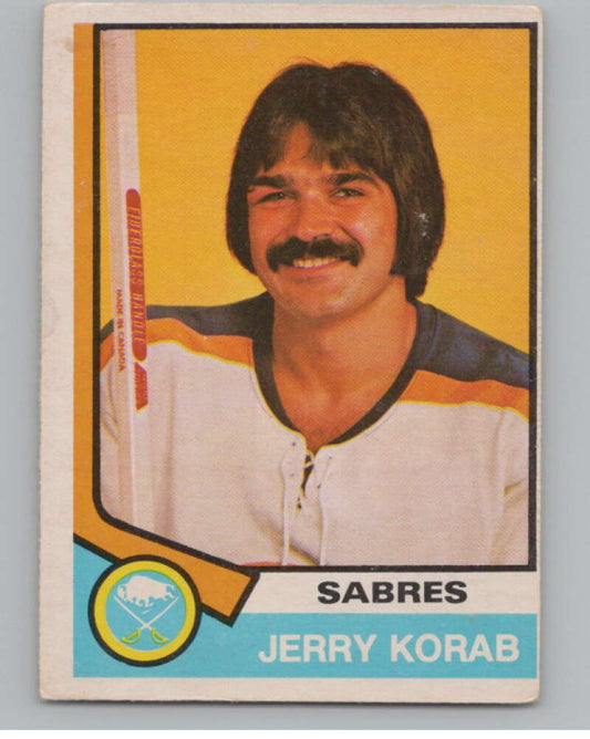 1974-75 O-Pee-Chee #354 Jerry Korab NHL Buffalo Sabres  V103440 Image 1