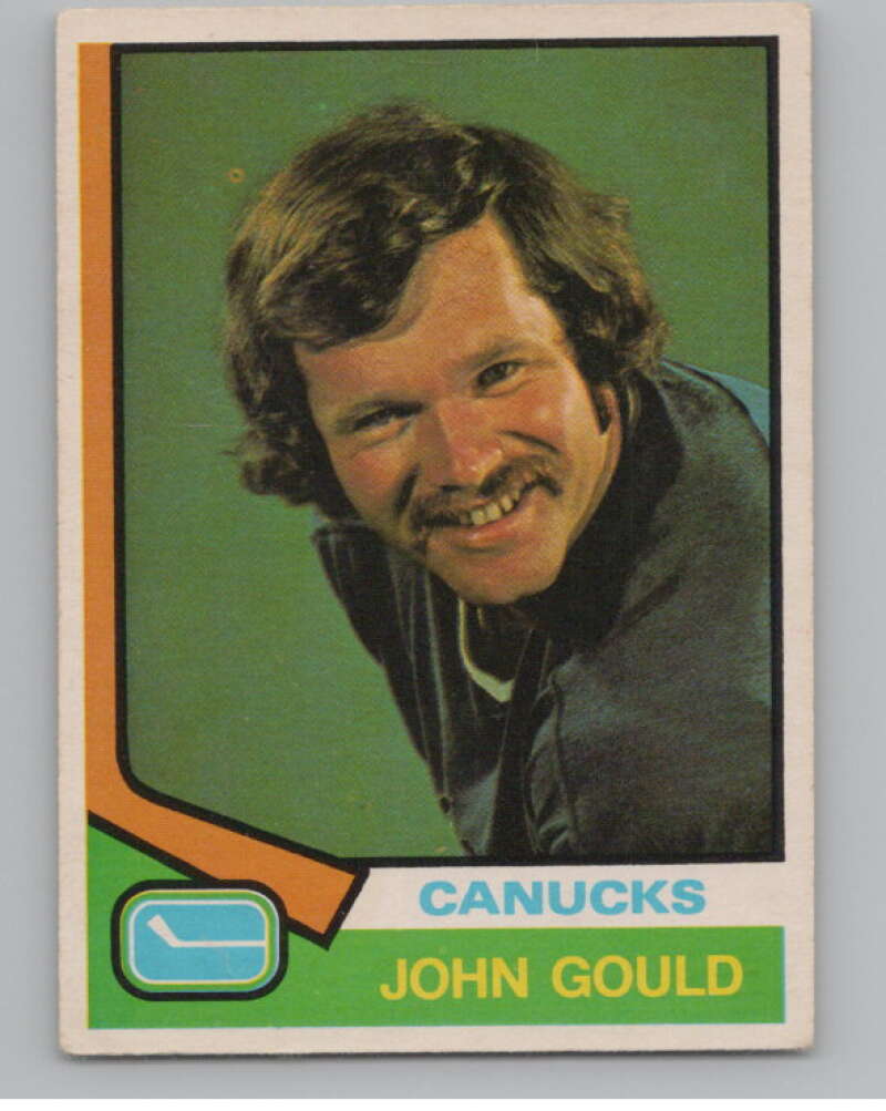 1974-75 O-Pee-Chee #381 John Gould NHL RC Rookie Canucks  V103445 Image 1
