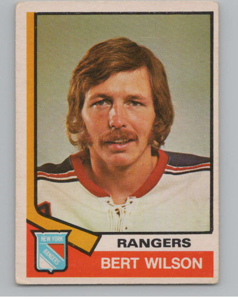 1974-75 O-Pee-Chee #384 Bert Wilson NHL RC Rookie New York Rangers  V103446 Image 1