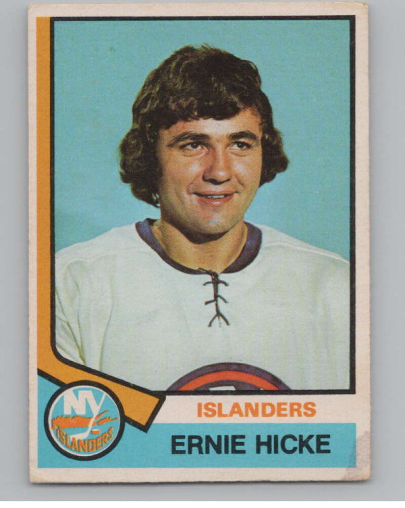 1974-75 O-Pee-Chee #387 Ernie Hicke NHL New York Islanders  V103448 Image 1
