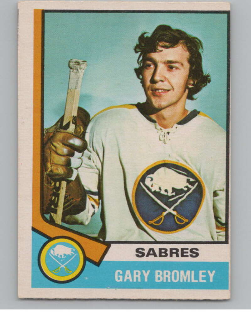 1974-75 O-Pee-Chee #7 Gary Bromley  RC Rookie Buffalo Sabres  V103453 Image 1