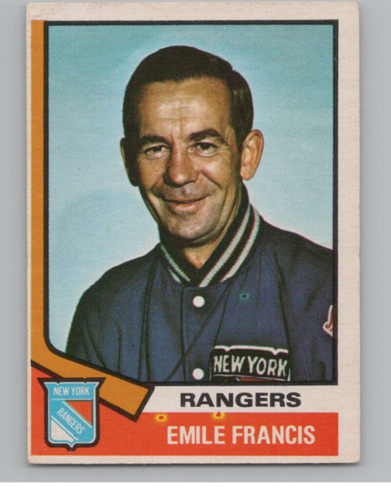 1974-75 O-Pee-Chee #9 Emile Francis CO  New York Rangers  V103454 Image 1