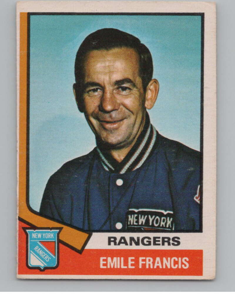 1974-75 O-Pee-Chee #9 Emile Francis CO  New York Rangers  V103455 Image 1