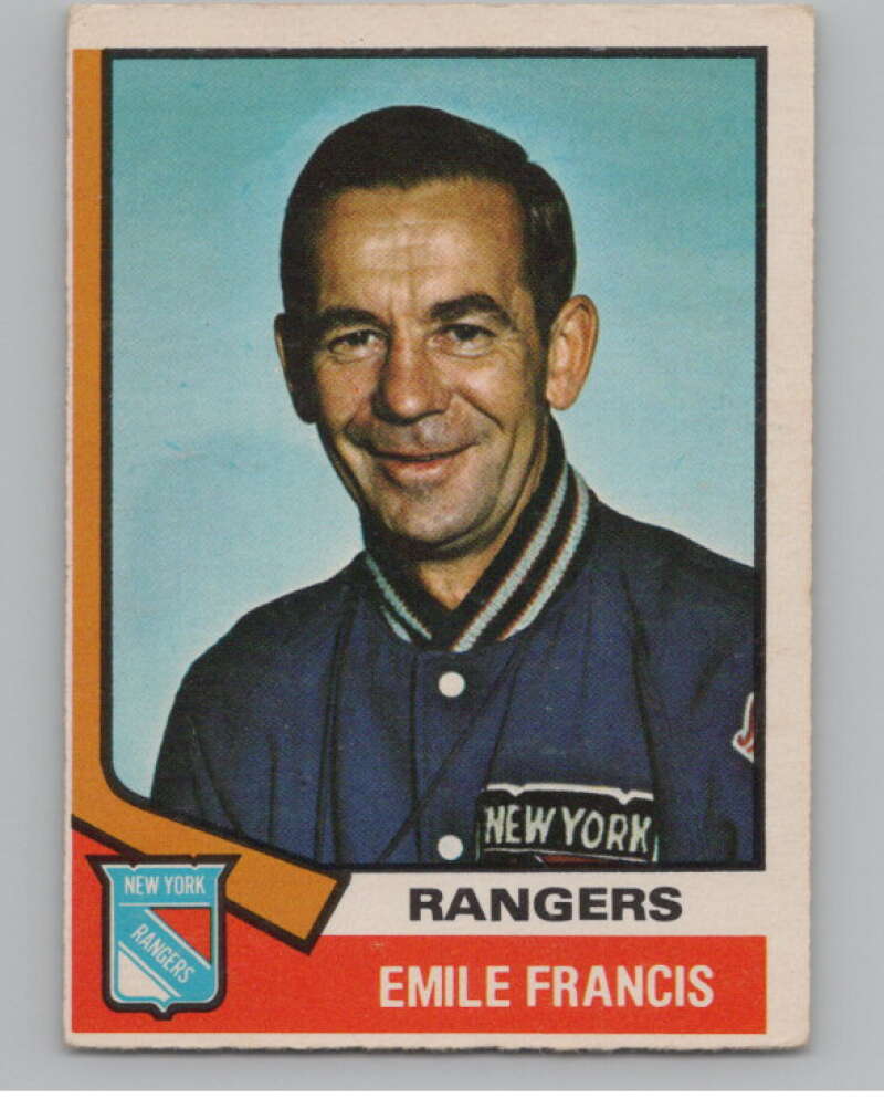 1974-75 O-Pee-Chee #9 Emile Francis CO  New York Rangers  V103455 Image 1