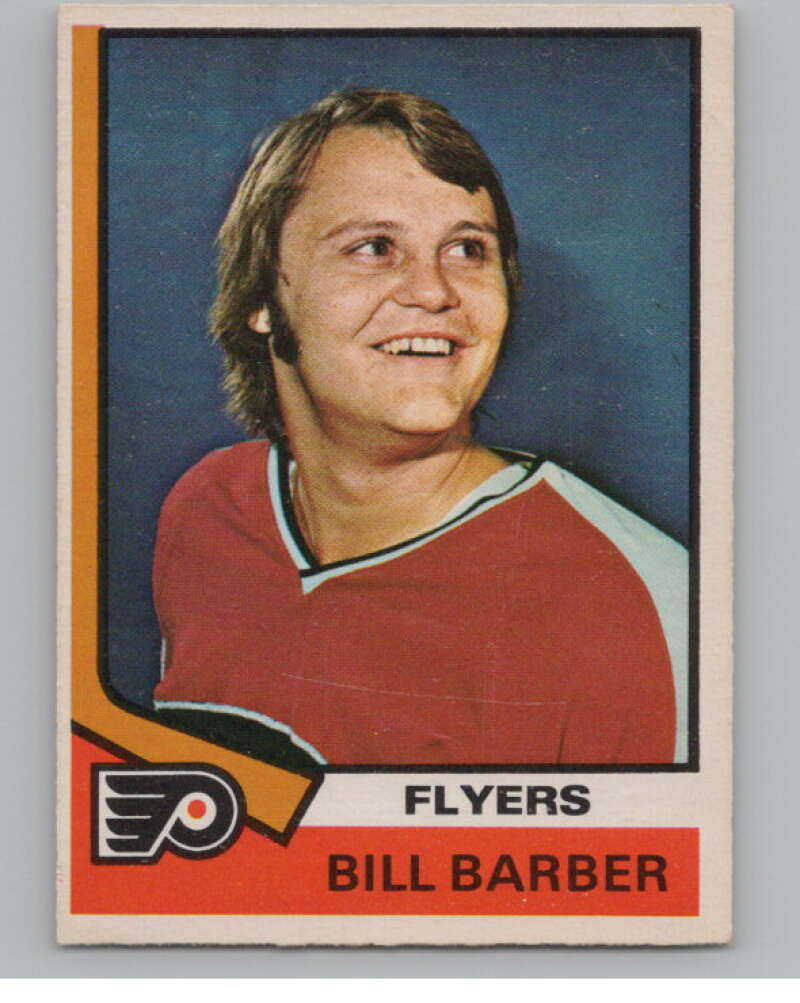 1974-75 O-Pee-Chee #8 Bill Barber  Philadelphia Flyers  V103456 Image 1