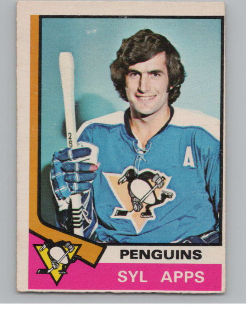 1974-75 O-Pee-Chee #13 Syl Apps Jr.  Pittsburgh Penguins  V103458 Image 1