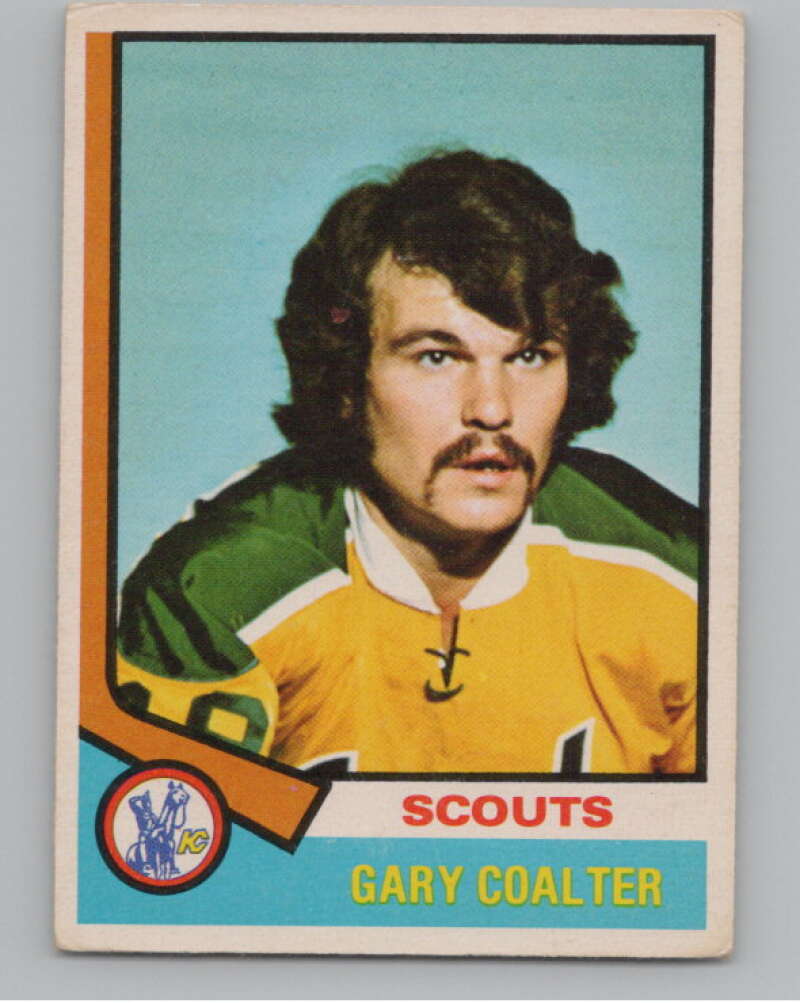 1974-75 O-Pee-Chee #17 Gary Coalter  RC Rookie Kansas City Scouts  V103463 Image 1