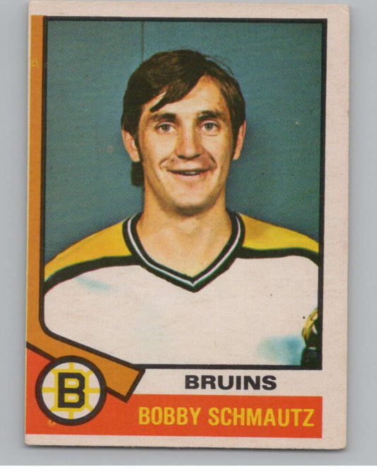 1974-75 O-Pee-Chee #27 Bobby Schmautz  Boston Bruins  V103469 Image 1