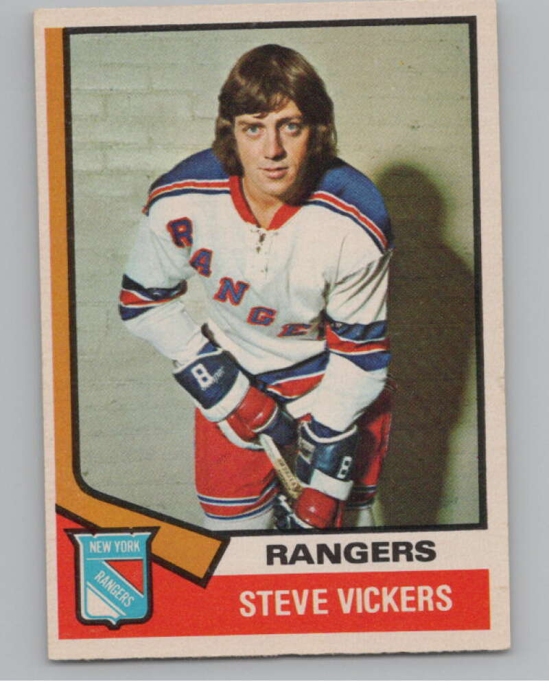 1974-75 O-Pee-Chee #29 Steve Vickers  New York Rangers  V103470 Image 1