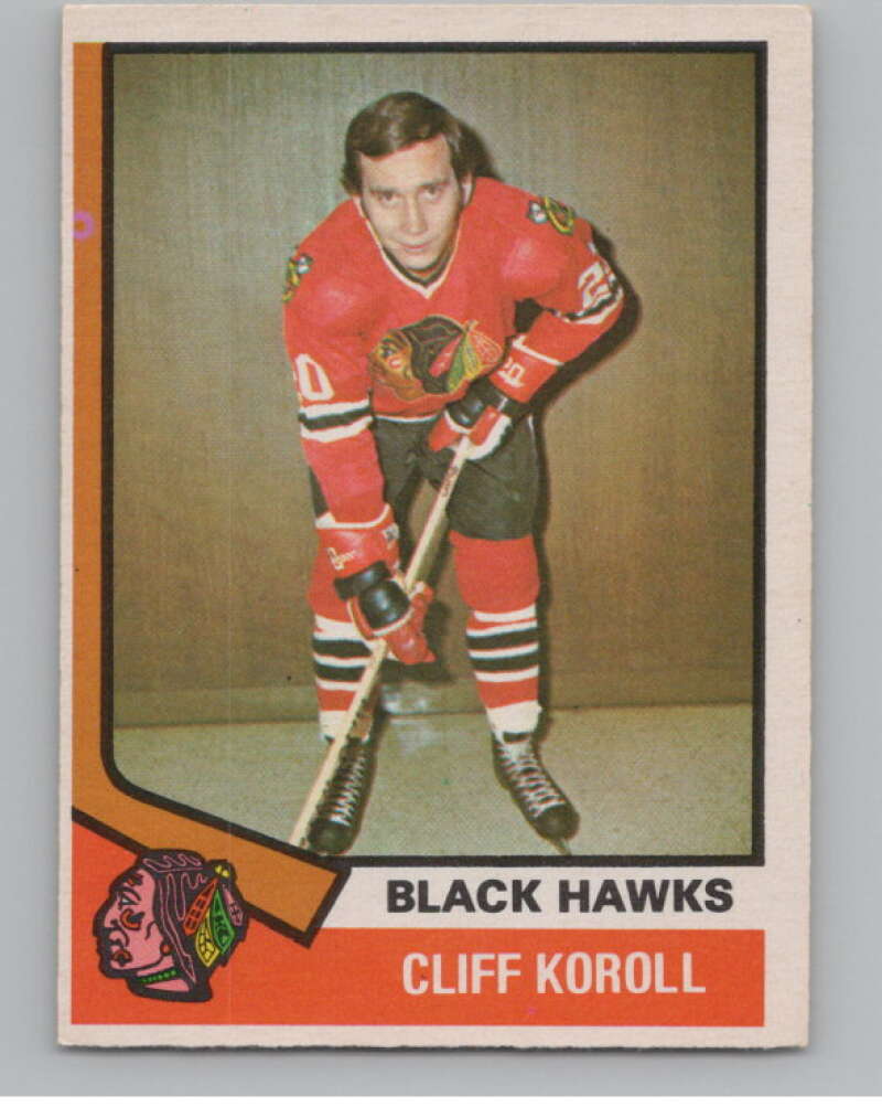 1974-75 O-Pee-Chee #35 Cliff Koroll  Chicago Blackhawks  V103474 Image 1