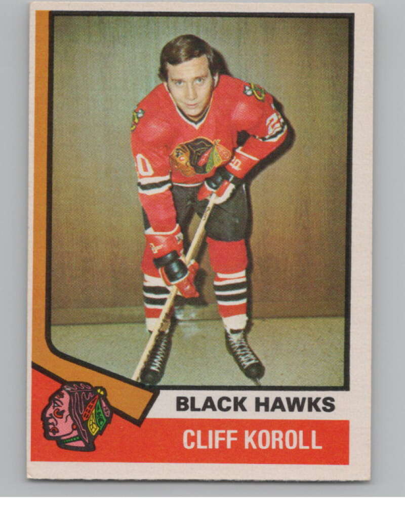 1974-75 O-Pee-Chee #35 Cliff Koroll  Chicago Blackhawks  V103475 Image 1