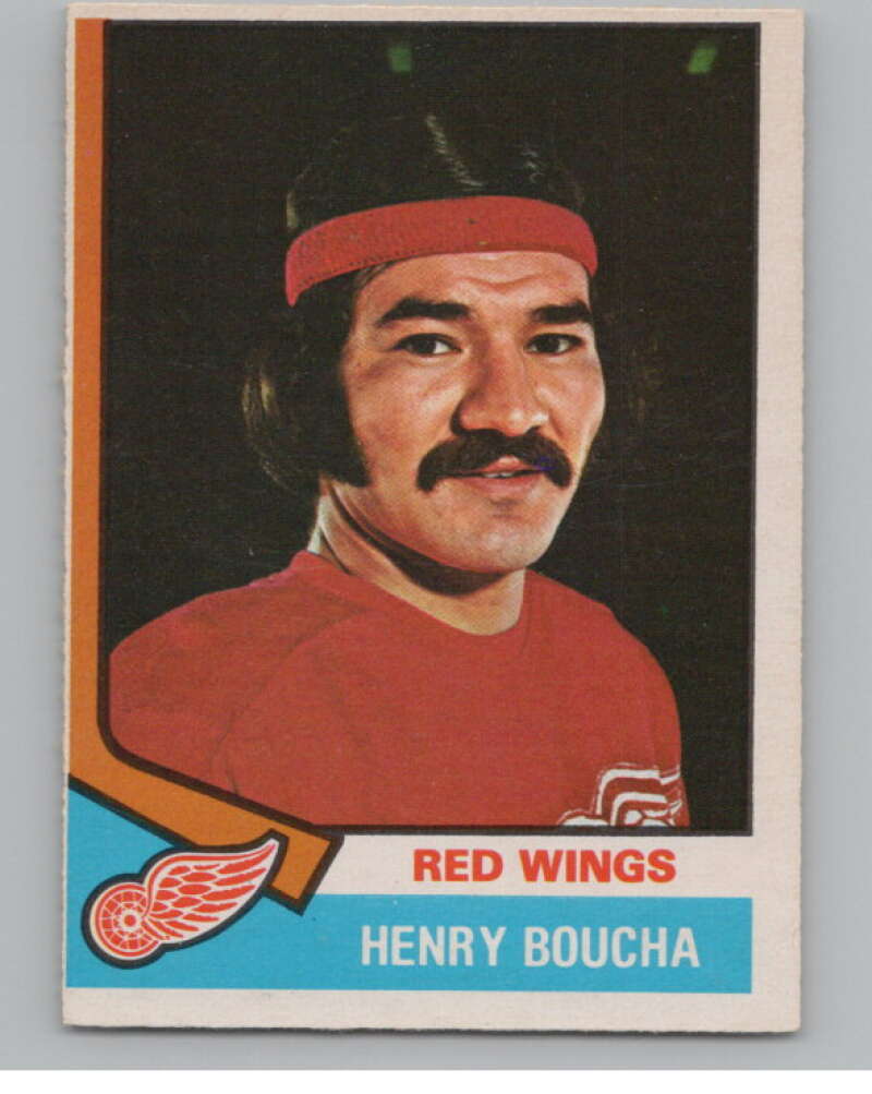 1974-75 O-Pee-Chee #38 Henry Boucha  Detroit Red Wings  V103479 Image 1