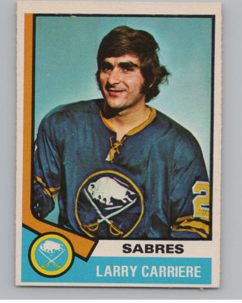 1974-75 O-Pee-Chee #43 Larry Carriere  Buffalo Sabres  V103485 Image 1