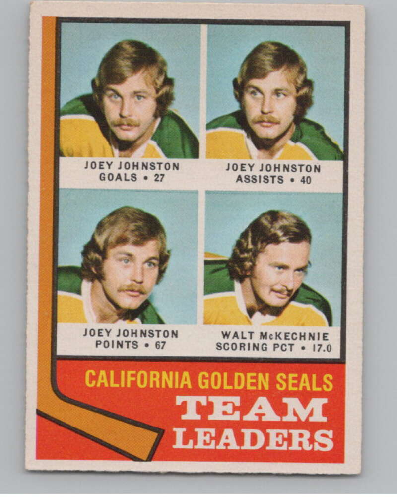 1974-75 O-Pee-Chee #56 Walt McKechnie/Joey Johnston TL   V103497 Image 1