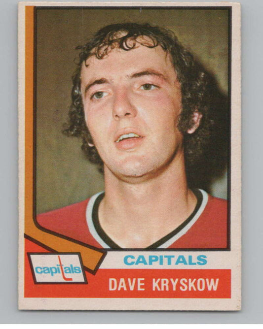 1974-75 O-Pee-Chee #62 Dave Kryskow  RC Rookie Capitals  V103502 Image 1