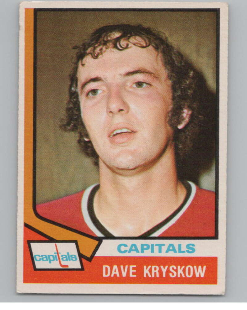 1974-75 O-Pee-Chee #62 Dave Kryskow  RC Rookie Capitals  V103503 Image 1