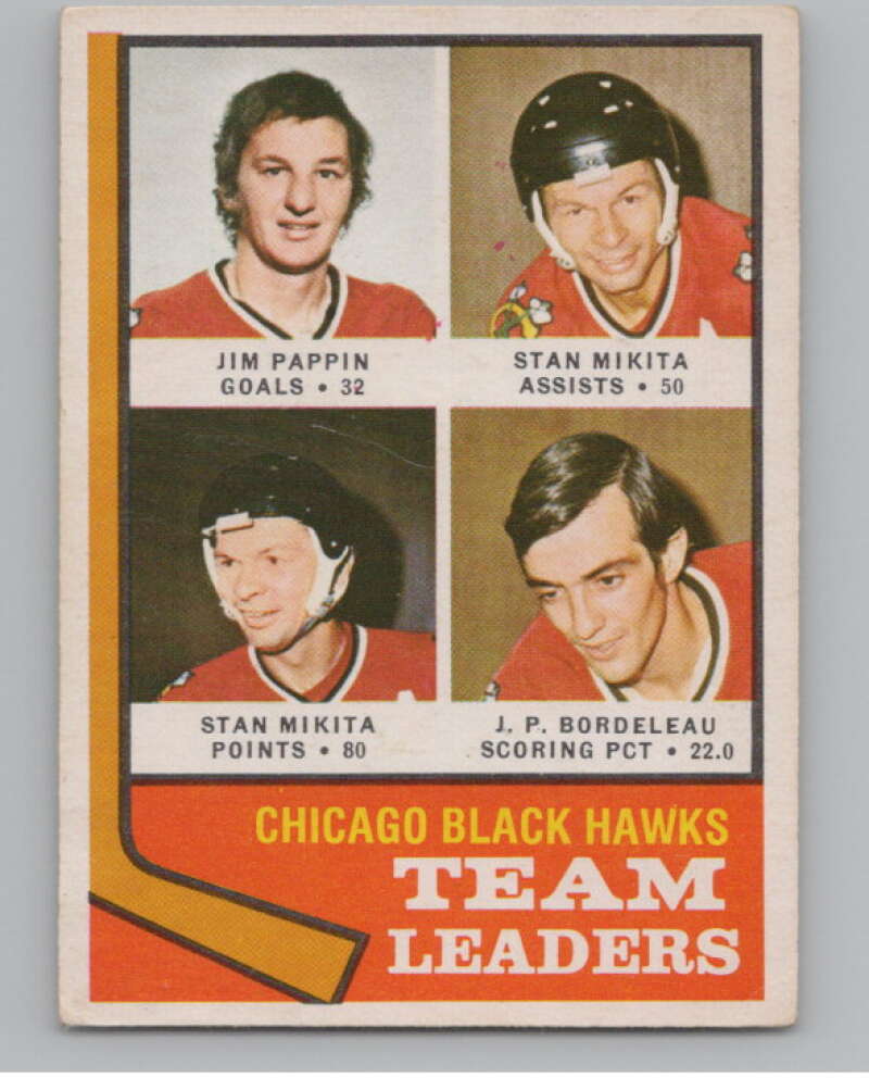 1974-75 O-Pee-Chee #69 J.P. Bordeleau TL  Chicago Blackhawks  V103508 Image 1