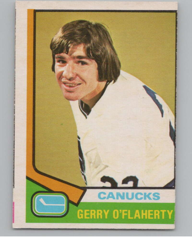1974-75 O-Pee-Chee #71 Gerry O'Flaherty  Vancouver Canucks  V103509 Image 1