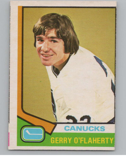 1974-75 O-Pee-Chee #71 Gerry O'Flaherty  Vancouver Canucks  V103509 Image 1