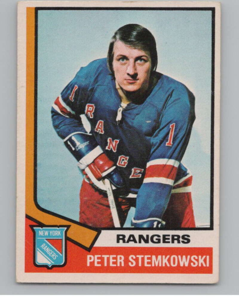 1974-75 O-Pee-Chee #77 Pete Stemkowski  New York Rangers  V103515 Image 1