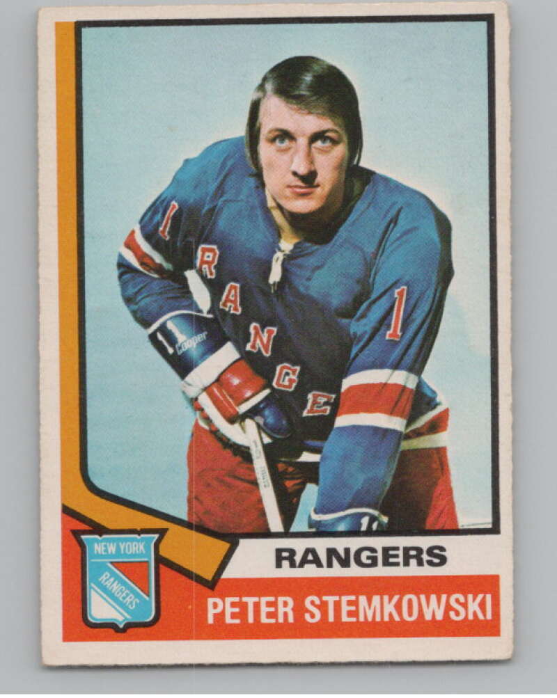 1974-75 O-Pee-Chee #77 Pete Stemkowski  New York Rangers  V103516 Image 1