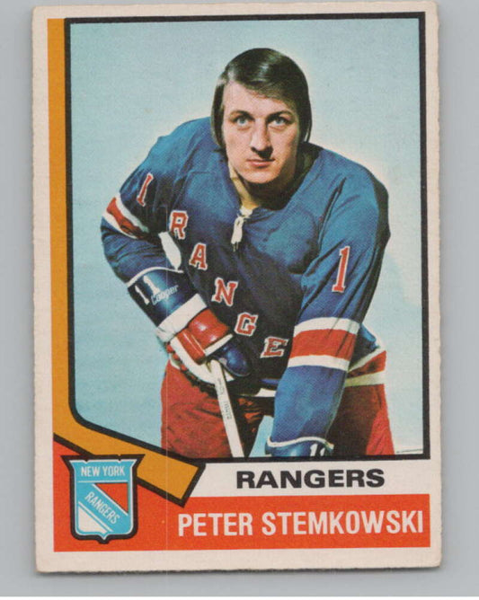 1974-75 O-Pee-Chee #77 Pete Stemkowski  New York Rangers  V103516 Image 1