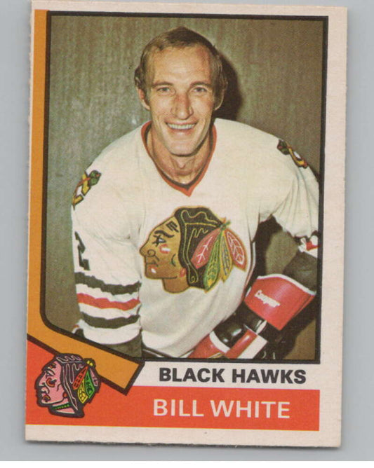 1974-75 O-Pee-Chee #90 Bill White  Chicago Blackhawks  V103526 Image 1