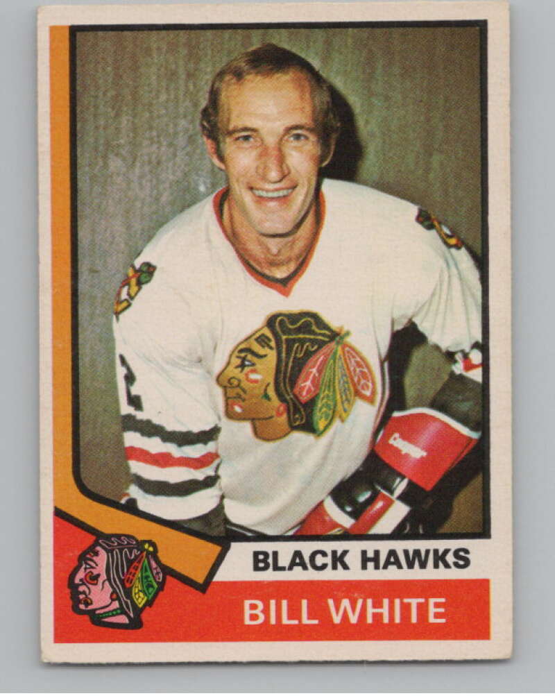 1974-75 O-Pee-Chee #90 Bill White  Chicago Blackhawks  V103527 Image 1