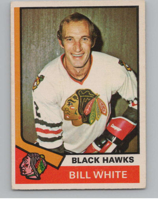 1974-75 O-Pee-Chee #90 Bill White  Chicago Blackhawks  V103527 Image 1