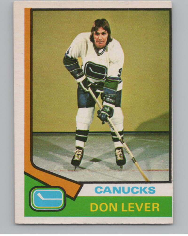 1974-75 O-Pee-Chee #94 Don Lever  Vancouver Canucks  V103529 Image 1