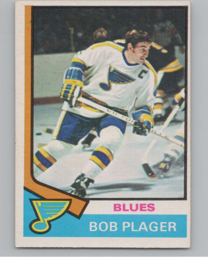 1974-75 O-Pee-Chee #107 Bob Plager UER  St. Louis Blues  V103543 Image 1