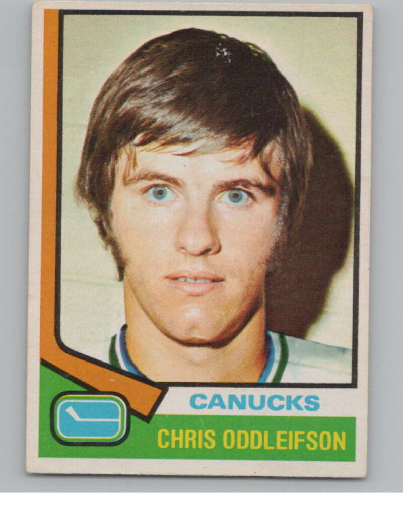 1974-75 O-Pee-Chee #108 Chris Oddleifson  RC Rookie Canucks  V103545 Image 1