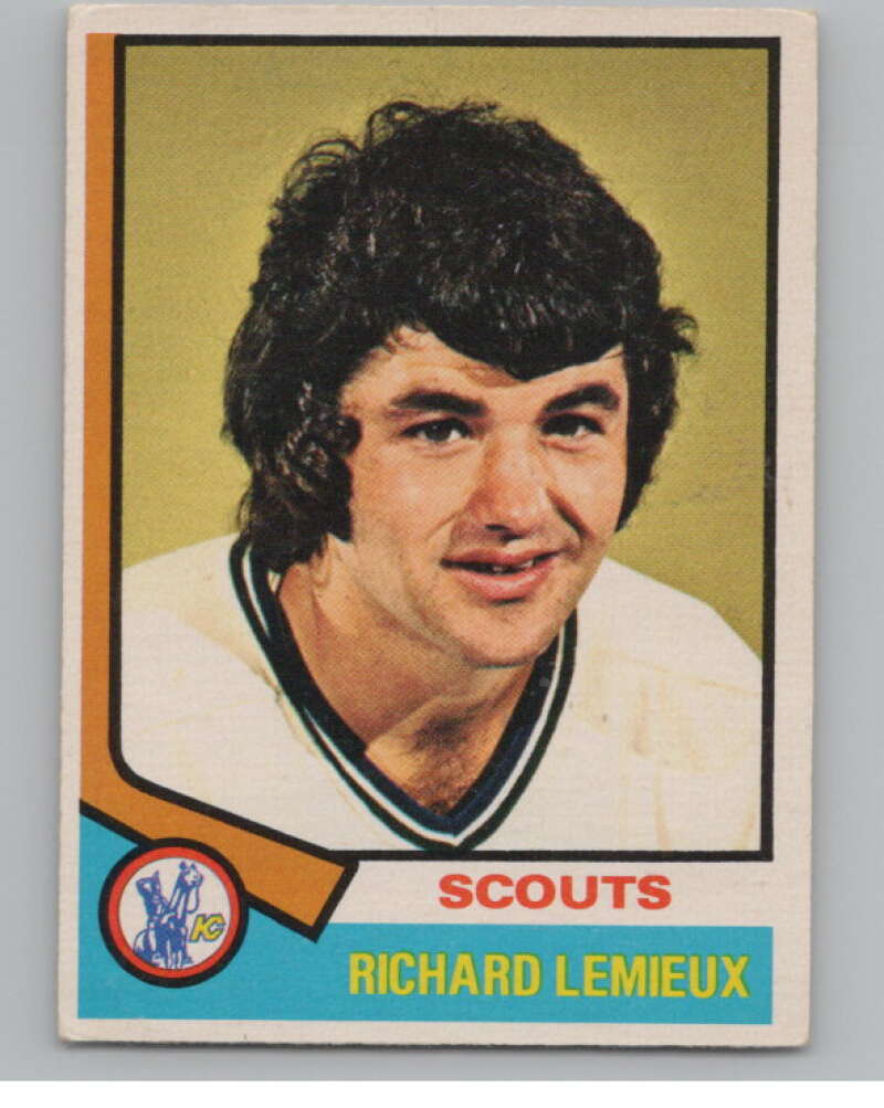 1974-75 O-Pee-Chee #114 Richard Lemieux  Kansas City Scouts  V103562 Image 1