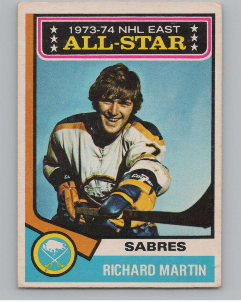 1974-75 O-Pee-Chee #127 Rick Martin AS  Buffalo Sabres  V103576 Image 1