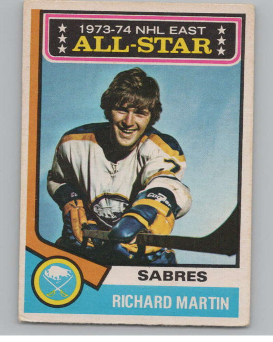 1974-75 O-Pee-Chee #127 Rick Martin AS  Buffalo Sabres  V103577 Image 1