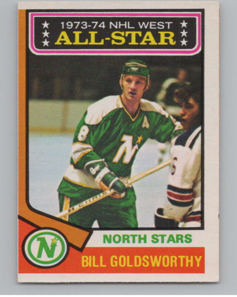 1974-75 O-Pee-Chee #134 Bill Goldsworthy AS   V103583 Image 1