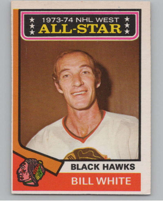 1974-75 O-Pee-Chee #136 Bill White AS  Chicago Blackhawks  V103584 Image 1