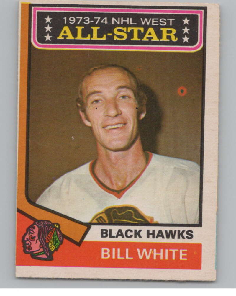 1974-75 O-Pee-Chee #136 Bill White AS  Chicago Blackhawks  V103585 Image 1