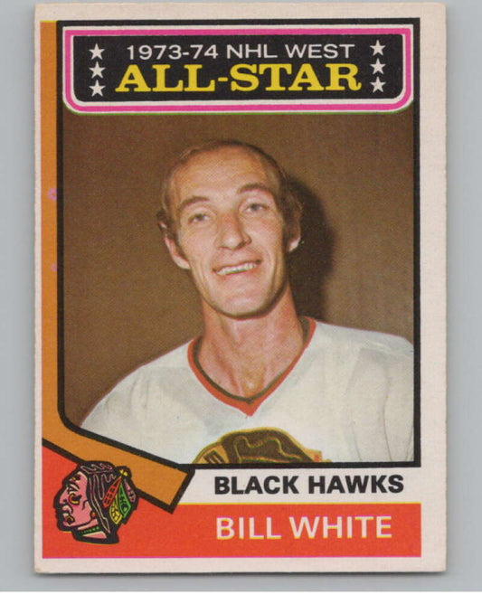 1974-75 O-Pee-Chee #136 Bill White AS  Chicago Blackhawks  V103586 Image 1