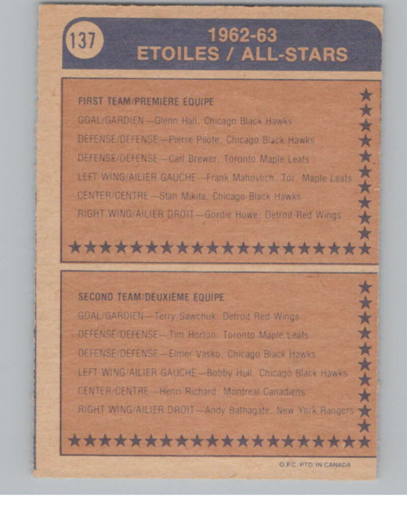 1974-75 O-Pee-Chee #137 Dave Burrows AS  Pittsburgh Penguins  V103587 Image 2