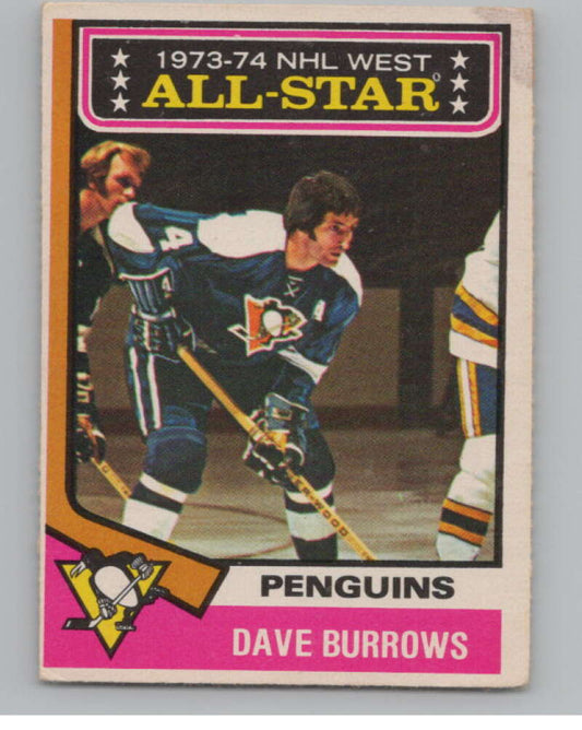 1974-75 O-Pee-Chee #137 Dave Burrows AS  Pittsburgh Penguins  V103588 Image 1