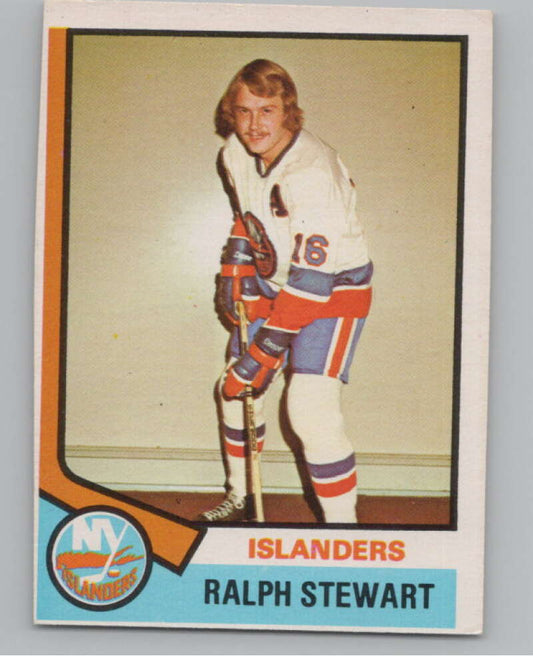 1974-75 O-Pee-Chee #158 Ralph Stewart RC Rookie New York Islanders  V103608 Image 1